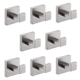 8 Pack Wall-Mounted Stainless Steel Bathroom Towel Hooks/Coat Hooks for Bathroom, Bedroom, Kitchen W2287P224754