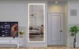 Extra Large LED Bathroom Mirror with 3 Color Aluminum Framed Wall Mirror Full Body Mirror with W708131919