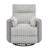 Bocaton Wide Wale Corduroy Upholstery Manual Recliner, Gray T2574P245445