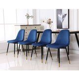 ZNTS Lassan Contemporary Fabric Dining Chairs, Set of 4, Blue T2574P164528