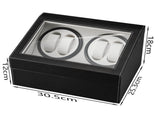 Black Leather Watch Winder Storage Auto Display Case Box 4 6 Automatic Rotation 53056422