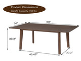 60" Rustic Farmhouse Table - Solid Wood Frame, Minimalist Modern Table for Kitchen, N752P327191D
