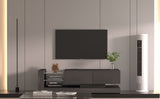 TV Console with Storage Cabinets, Full RGB Color 31 Modes Changing Lights Remote RGB LED TV Stand, W1701105064