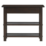 ZNTS TREXM Retro Console Table with Drawer and Two Sturdy Shelves for Entryway, Living Room N715P195561P