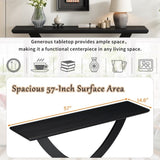 Mirod 57'' Modern Rustic Console Table with Cross-Leg Design,Sturdy Construction and Ample Surface N760P214643B