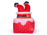6.2FT Inflatable Christmas Santa Stuck in Chimney with Animated Kicking Legs & LED Lights, 08127773
