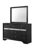 Modern Luxury 1pc Glam 7-Drawer Dresser Pullout Jeweler Tray Silver Panel Bedroom Solid Wood Wooden B011P234367