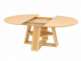 43.3"-59.05" Extendable Round Dining Table for 4-6, Round-to-Oval Kitchen Table with Removable W3867P538531