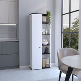 Hoyt Kitchen Pantry Storage Cabinet With and Five Interior and Exterior Shelves B200P173178