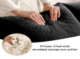 Soft Teddy Fabric Boneless Sofa,No Assembly Required Streamlined Design,Anti-Slip Design 32D High W714P357234