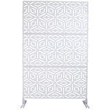 Outdoor & Indoor Privacy Metal Privacy 76" H48" W, Freestanding Decorative Privacy W465P193266