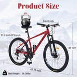 ZNTS Mountain Bike for Men and Women 26 inch 24 Speed Suspension Fork KENDA Tires W1019P187577