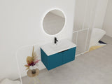 36" Wall Mounted Bathroom Vanity with Resin Sink & 2 Soft-Close Doors W999P251809