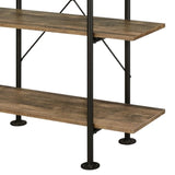 Nefo Rustic Oak & Black Finish Bookshelf B2726P252327
