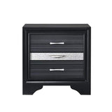 2 Drawers and 1 Jewelry Drawer Nightstand, Black B016P253286