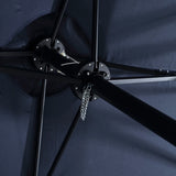 14.8 Ft Double Sided Outdoor Umbrella Rectangular Large with Crank W640140332