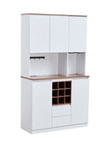 ZNTS Farmhouse Coffee Bar Wine Cabinet ,68.9'' Kitchen Buffet Cabinet with Storage, Liquor Cabinet for W1705P182960