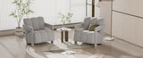 U-Can 26.3'' Modern Minimalist Leisure Armchair, Armchair with L-shaped Armrests and Polyester N724P256551E
