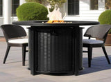 32" Propane Gas Fire Pit Table, 50000 BTU Round Steel Fire Pit for Outside Patio Deck Garden 60018684