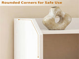 3-Tier Desktop Storage Shelf, Raised Guardrail Anti-Fall Tabletop Organizer for Home Office 56877788