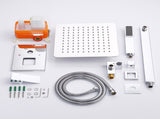 Shower System Shower Faucet Combo Set Wall Mounted with 10" Rainfall Shower Head and handheld shower T3177P269095