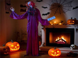 6ft Life-Size Animated Halloween Girl Prop - Eerie Book, Sound-Activated 42831267