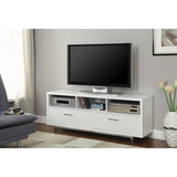 ZNTS White 60-inch Drawer Storage TV Console B062P153846