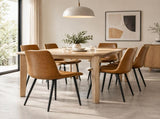 Modern PVC Upholstered Dining Chairs,Armless Side Chairs for Kitchen Dining Room, Set of 4, Grey & B347P613007