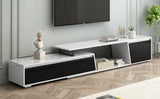 U-Can Modern, Minimalist Rectangle Extendable TV Stand, TV Cabinet with 2 Drawers and 1 Cabinet for WF311369AAK