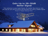 TA-851B 350&degRotation UV Dual Frequency 45-860MHz 22-28dB Open Antenna Silver Gray 10835179