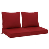 24x24 Inch Outdoor Deep Seat Cushion Set - Waterproof Fade-Resistant Patio Furniture Cushions with W419P290473