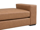 Stylish and Durable Brown Faux Leather Ottoman N769P426918D