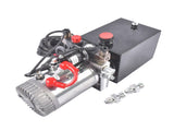 4 Quart Hydraulic Power Unit Double Acting Pump 3200 PSI 12V DC Dump Trailer Hydraulic Pump SAE 6 76629453