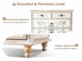 () 6-Drawer Carved Chest of Drawers P2 MDF and Solid Wood Leg Drawer Cabinet 16188313