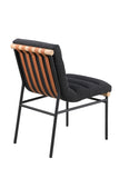 Lahni Black Boucle Fabric Set of 2 Dining Chair with Black Iron Legs B061P234544