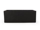 OUTDOOR LARGE SQUARE MGO PLANTER 35''L 70626.00BLK