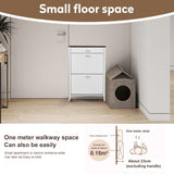 Slim Shoe Cabinet with 2 Flip Drawers &1 Drawer, Narrow Wall Hidden Shoe Cabinet, Freestanding Shoe W2948P245235