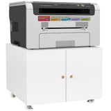 Metal Printer Stand with Storage Mobile Printer Tables for Small Spaces with Door Adjustable Shelf 31626903