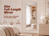 60" x 15" Full Length Wall Mirror, Frameless Rounded Rectangle Body Mirror with Shatter-Resistant 68969273