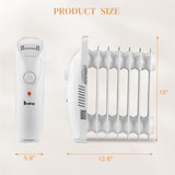 Oil Filled Radiator Heater, 600W Portable Electric Space Heater with Adjustable Thermostat, Overheat 42175871