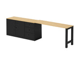 89.7''Wooden Sideboard with Extendable Table,Multifunctional Storage Cabinet with 2 Doors N711P334768O