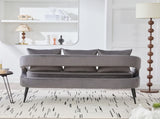 53.7"Modern Upholstered Velvet Open Back Loveseat Settee with 3 Pillows, Small Comfy Sofa 2-Seater W3118P312819