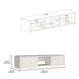 Glen Floating TV Stand with Side Doors and Central Media Shelf B070P173205