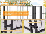 Dog Kennel Outdoor with Roof, 4.23'x7.81'x4.83' Welded Wire Enclosure, Heavy Duty Dog Crate with 76997181