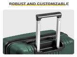 Non-TSA customs lock 2-in-1 PP trolley case, 12in/20in, PP dark green 84565064