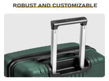 PP Trolley Case 20in 24in 28in 3PCS Suitcase Set Dark Green 86889687