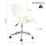 Modern teddy fleece fabric with chrome legs living room furniture dining chair, soft and W210127509