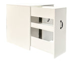 3 Tier Wooden Floor Standing Bookcase,Slide Out Drawer Storage Bookcase file cabinet,Pull Out Mobile W331P377340