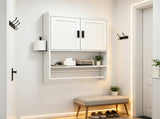 WallMounted Bathroom Storage Cabinet, Engineered Wood Wall Cabinet with Adjustable Shelf, Towel 11376310