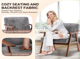 Mid-Century Modern Chair, Living Room Chair with Solid Wood Frame, Accent Chair Extra-Thick W2200P151524